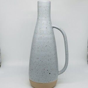 Rare Sporvil Ceramics Made in Portugal Pitcher Vase Blue Gray Glazed & Matte 12”